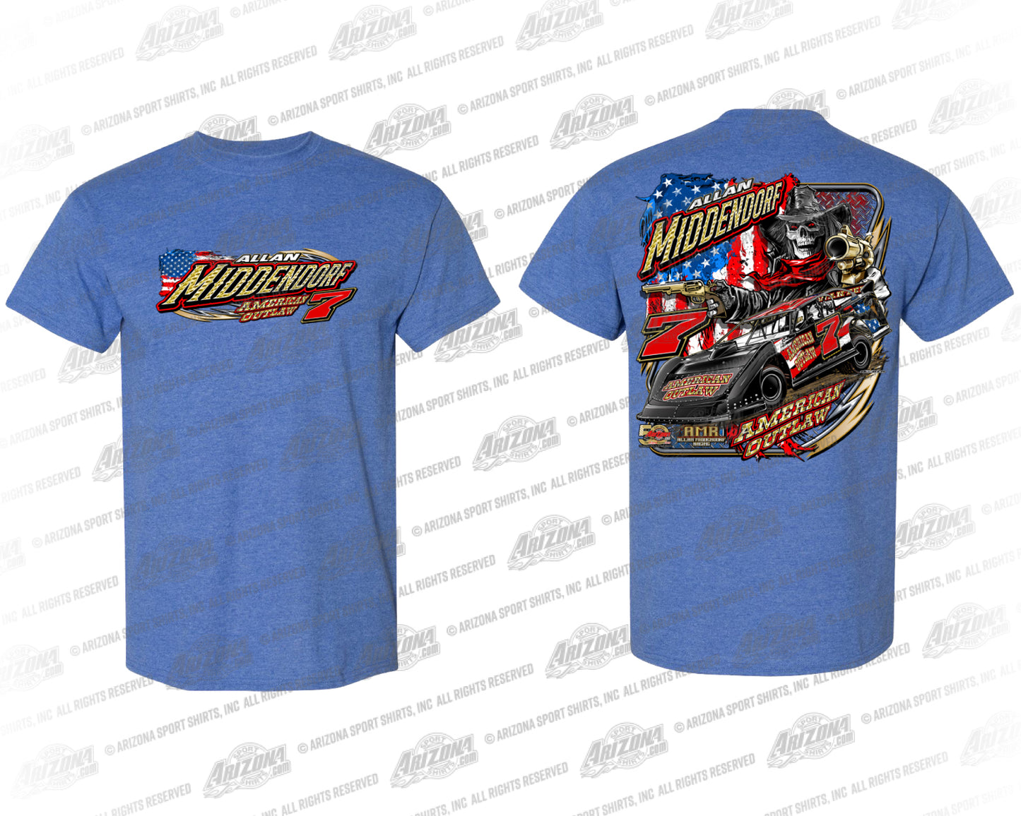 Heather Royal Late Model Adult Short Sleeve Tee