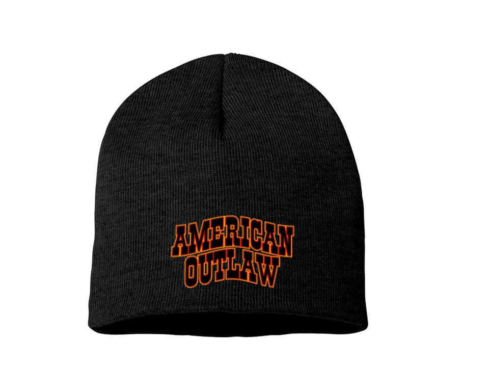 SALE! Black American Outlaw Logo Beanie