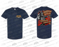Navy Blue Slingin Dirt, Slingin Guns Adult Short Sleeve Tee