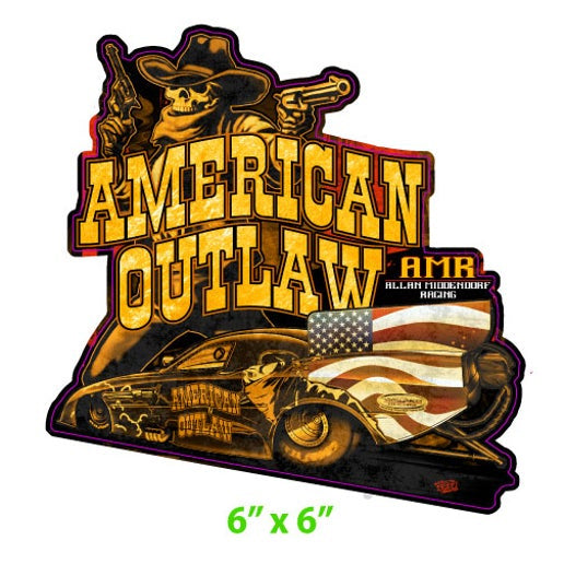 American Outlaw Funny Car Decal