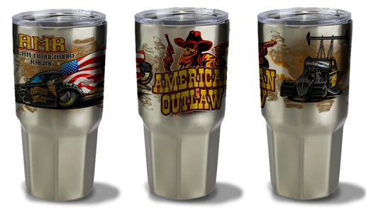 SALE! Silver American Outlaw Stainless 30 oz. Tumbler
