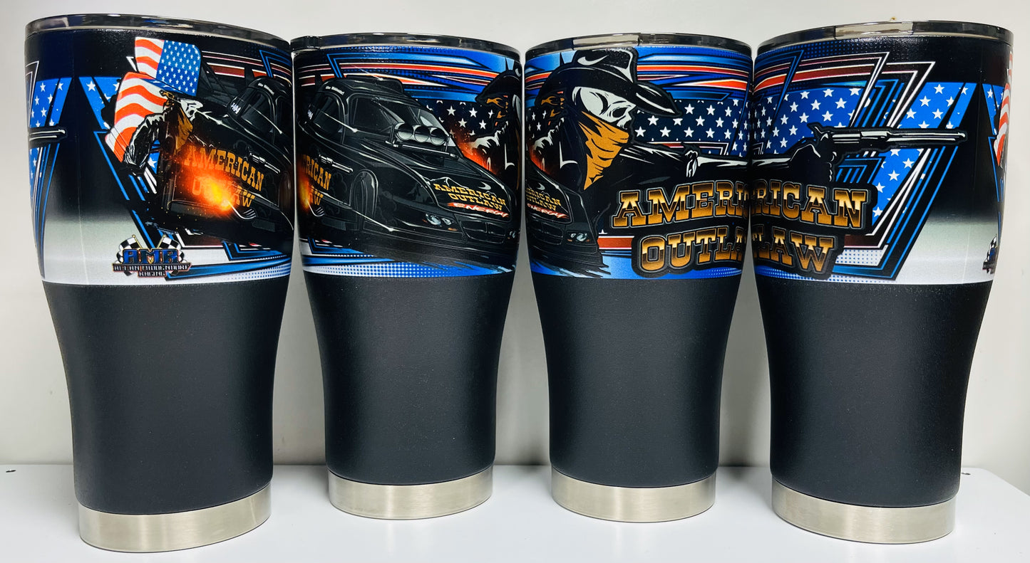 American Outlaw Black / Stainless 30 oz. Tumbler