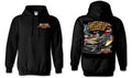 Black American Outlaw Stars-N-Stripes Adult Hooded Sweatshirt