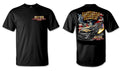 Black American Outlaw Stars-N-Stripes Adult Short Sleeve Tee