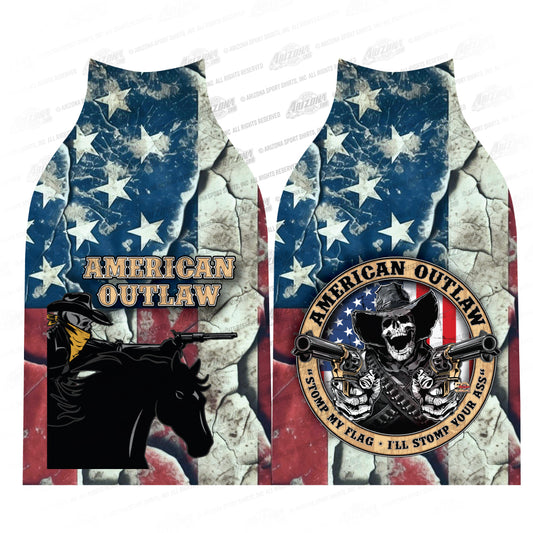 American Outlaw Flag Bottle Coozie